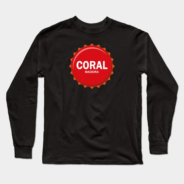 Madeira Island - carica da cerveja Coral / Coral beer cap Long Sleeve T-Shirt by Donaby